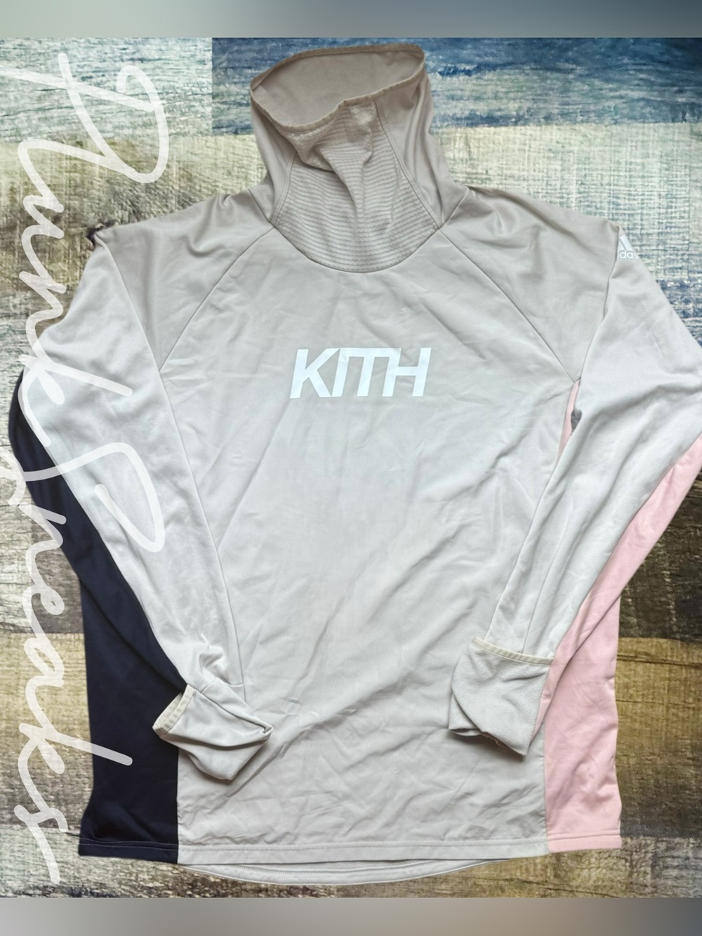 Kith Adidas Miami FC Flamingos Soccer Funnel Neck Pullover • Used • 2017